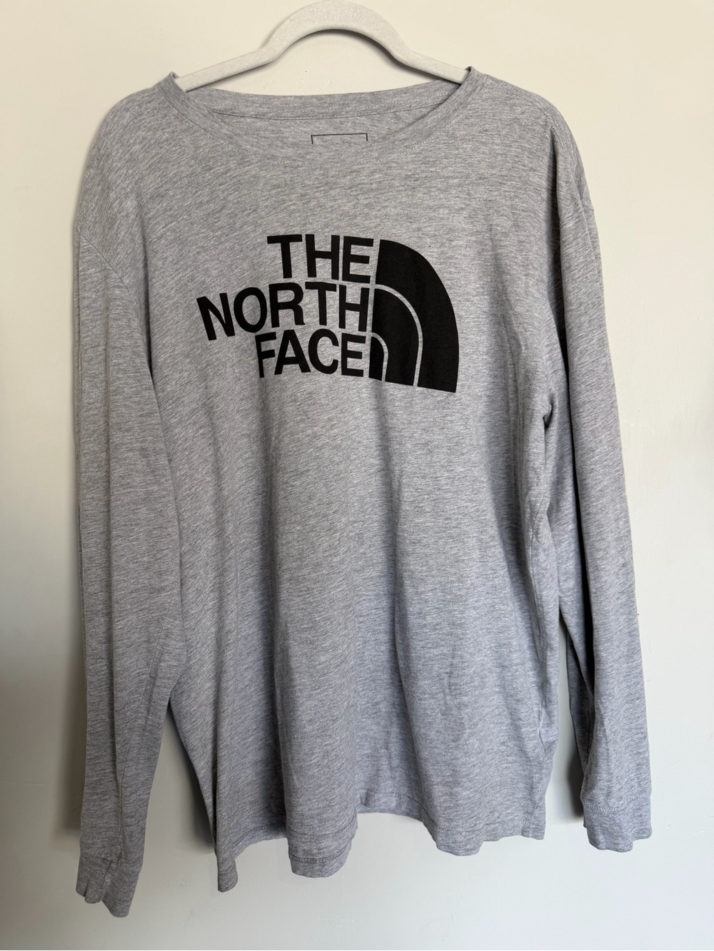 The North Face Gray Long Sleeve Logo Tee Men’s XL